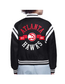 Atlanta Hawks Printed Logo Varsity Satin Jacket