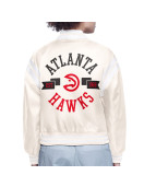 Atlanta Hawks Printed Logo Varsity Satin Jacket