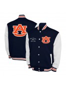 Auburn Tigers Fleece Navy and White Varsity Jacket