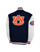 Auburn Tigers Fleece Navy and White Varsity Jacket