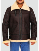 Mens Aviator Bomber Leather Jacket