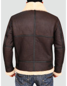 Mens Aviator Bomber Leather Jacket