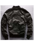 Avirex Ace of Spades Casual Bomber Leather Jacket
