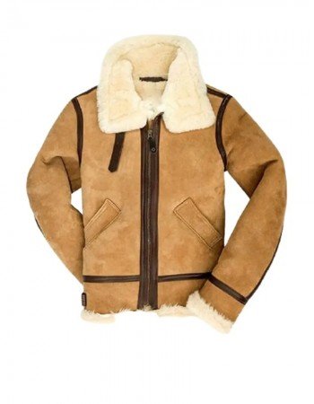 B3 Bomber Suede Leather Shearling Jacket