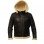 B3 Shearling Removable Hood Black Jacket