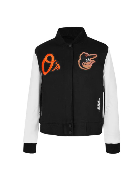 Baltimore Orioles Game Day Classics Black Varsity Jacket