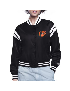 Baltimore Orioles Printed Logo Varsity Satin Jacket