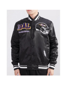 Baltimore Ravens Mashup Classic Rib Satin Jacket