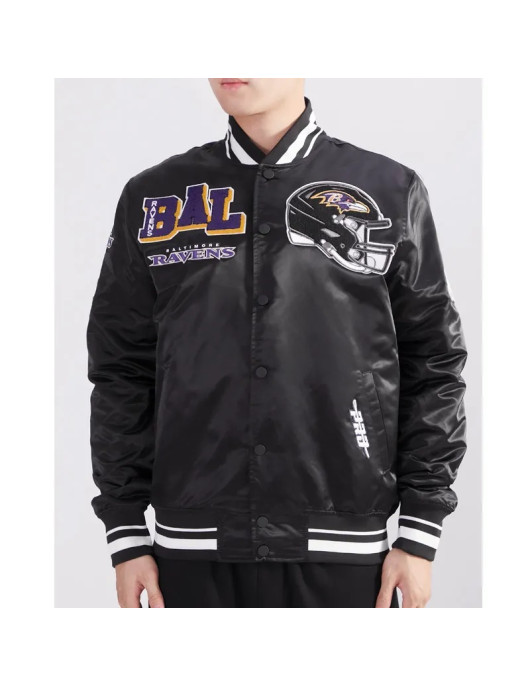 Baltimore Ravens Mashup Classic Rib Satin Jacket