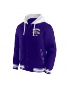 Baltimore Ravens Purple Hooded Cotton Jacket