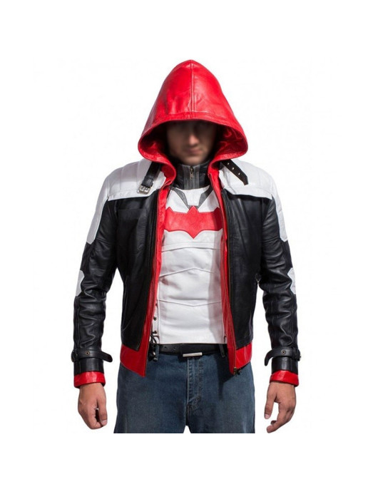 Batman Arkham Knight Red Hood Real Leather Jacket