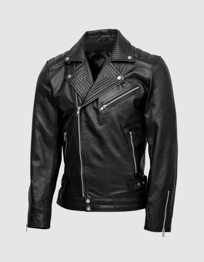 Biker Quilted Leather Jacket Biker Quilted Leather Jacket