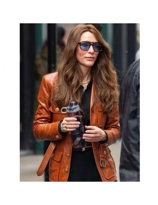 Black Bag Cate Blanchett Leather Jacket