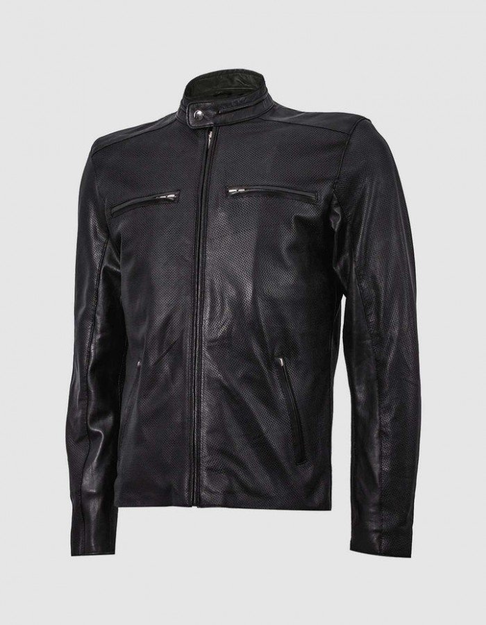 Black Cafe Racer Summer Jacket Black Cafe Racer Summer Jacket