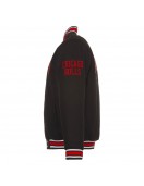 Black Full-Snap Chicago Bulls Wool Varsity Jacket Black Full-Snap Chicago Bulls Wool Varsity Jacket
