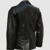 Black Leather Blazer with 2 Buttons Black Leather Blazer with 2 Buttons