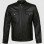 Black Leather Jacket with 4 Pockets