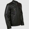 Black Leather Jacket with 4 Pockets Black Leather Jacket with 4 Pockets