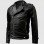 Black Leather Jacket with Zipper