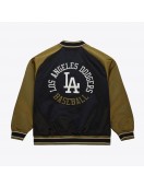 Black/Olive LA Dodgers Double Clutch Satin Jacket Black/Olive LA Dodgers Double Clutch Satin Jacket