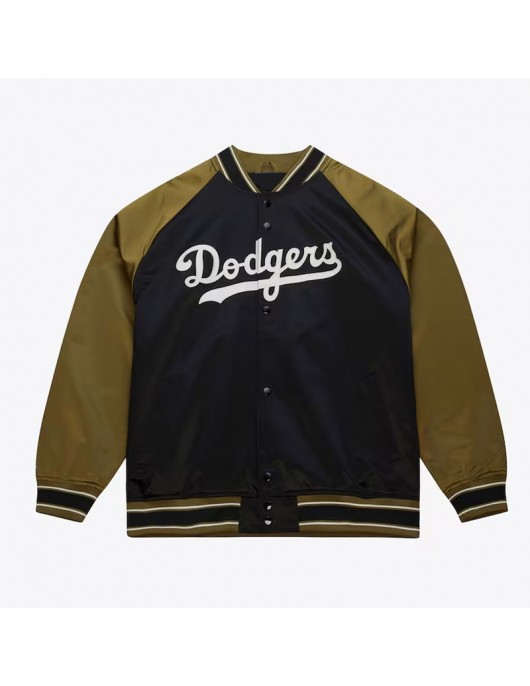 Black/Olive LA Dodgers Double Clutch Satin Jacket Black/Olive LA Dodgers Double Clutch Satin Jacket