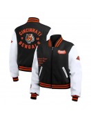 Black/White Cincinnati Bengals Varsity Full-Zip Jacket