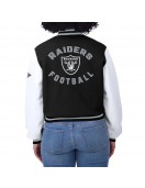 Black/White Las Vegas Raiders Varsity Full-Zip Jacket