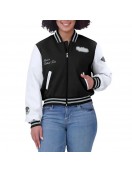Black/White Las Vegas Raiders Varsity Full-Zip Jacket