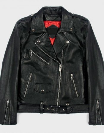 Blood Red Commando Leather Jacket