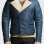 Men’s Asymmetrical Shearling Leather Jacket