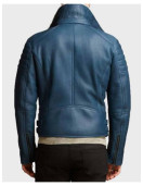 Men’s Asymmetrical Shearling Leather Jacket