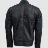 Blue Waxed Jacket with Red Shade
