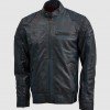 Blue Waxed Jacket with Red Shade