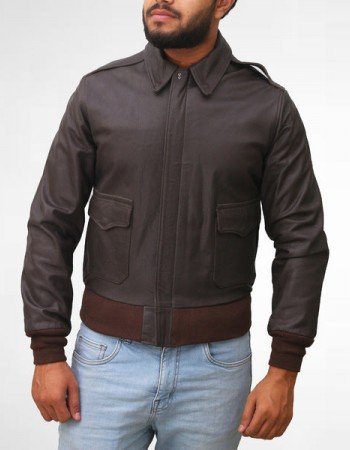 Bomber Black Leather Jacket