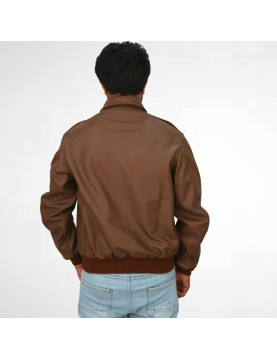 Bomber Flight Brown Real Leather Jacket