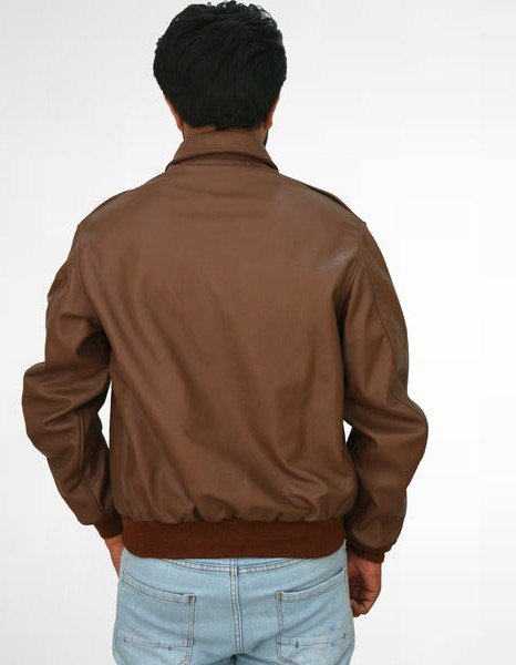 Bomber Flight Brown Real Leather Jacket Bomber Flight Brown Real Leather Jacket