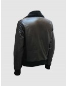 Bomber Leather Jacket With Fur
