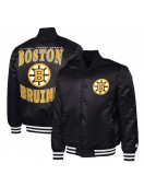 Boston Bruins Adaptive Bold Logo Varsity Satin Jacket