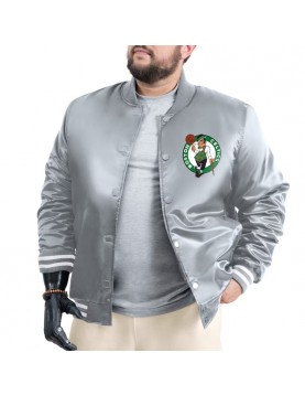 Boston Celtics Adaptive Bold Logo Varsity Satin Jacket