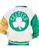 Boston Celtics Color Block Bomber Full-Snap Jacket