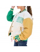Boston Celtics Color Block Bomber Full-Snap Jacket
