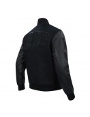 Boston Celtics Triple Black Varsity Wool and Leather Jacket