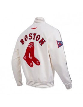 Boston Red Sox Eggshell Game Day Logo Jacket
