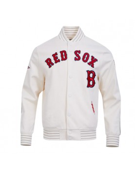 Boston Red Sox Eggshell Game Day Logo Jacket