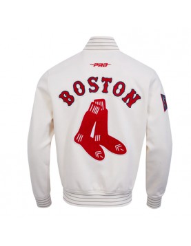Boston Red Sox Eggshell Game Day Logo Jacket