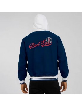 Boston Red Sox Navy Hooded Cotton Jacket