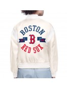 Boston Red Sox Printed Logo Varsity Satin Jacket