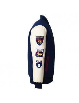 Brisbane Lions Collegiate Navy and White Varsity Jacket