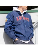 Brisbane Lions Full-Snap Bomber Navy Jacket
