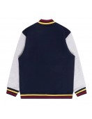 Brisbane Lions Navy and Gray Varsity Fleece Jacket Brisbane Lions Navy and Gray Varsity Fleece Jacket